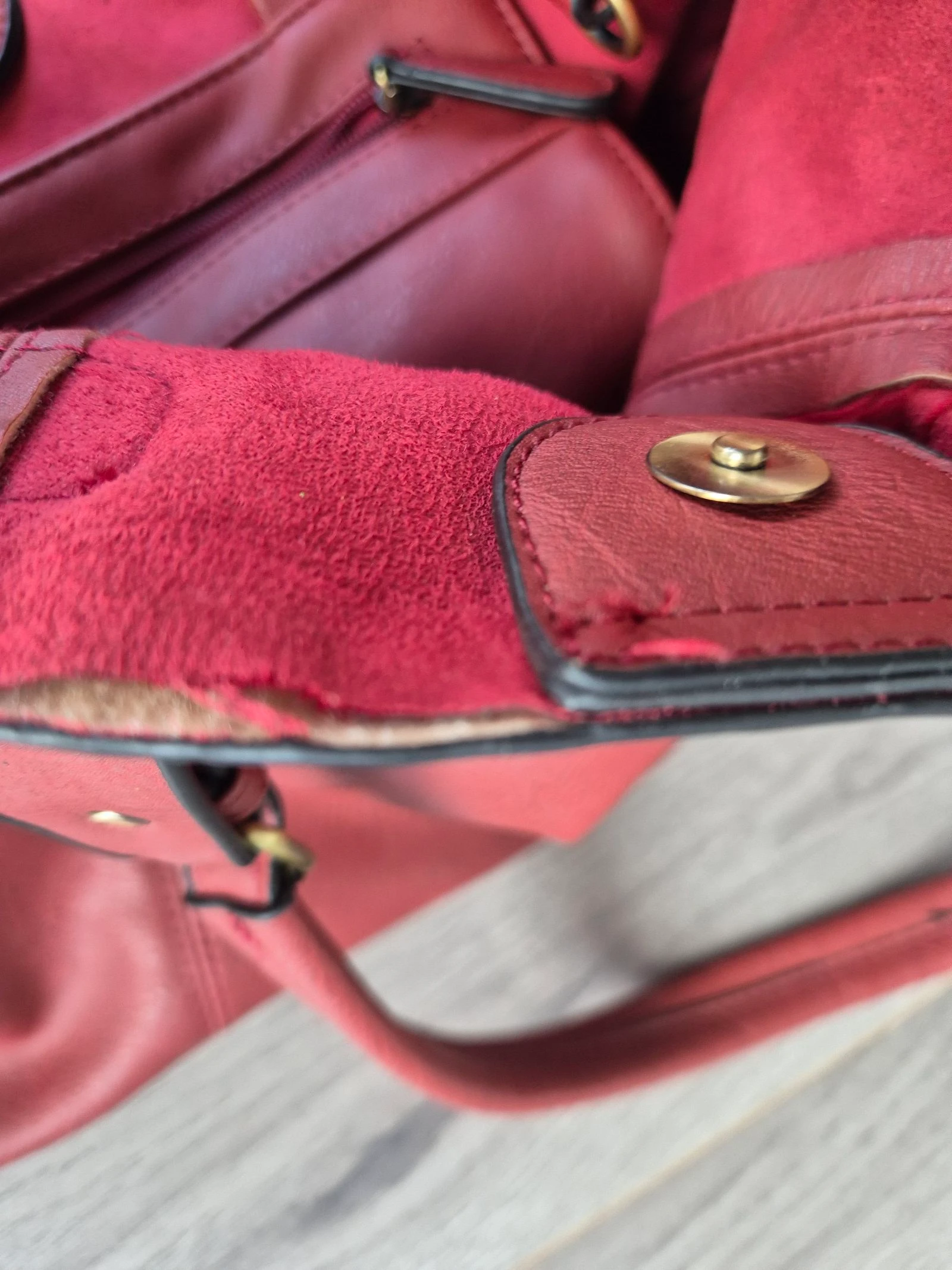 Red Handbag / Shopper – MSK – Spacious Shoulder Bag with Compartments – photo 8